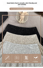 "Traitor" MV Vibe Sequin Skirt - Cream Coquette Mini