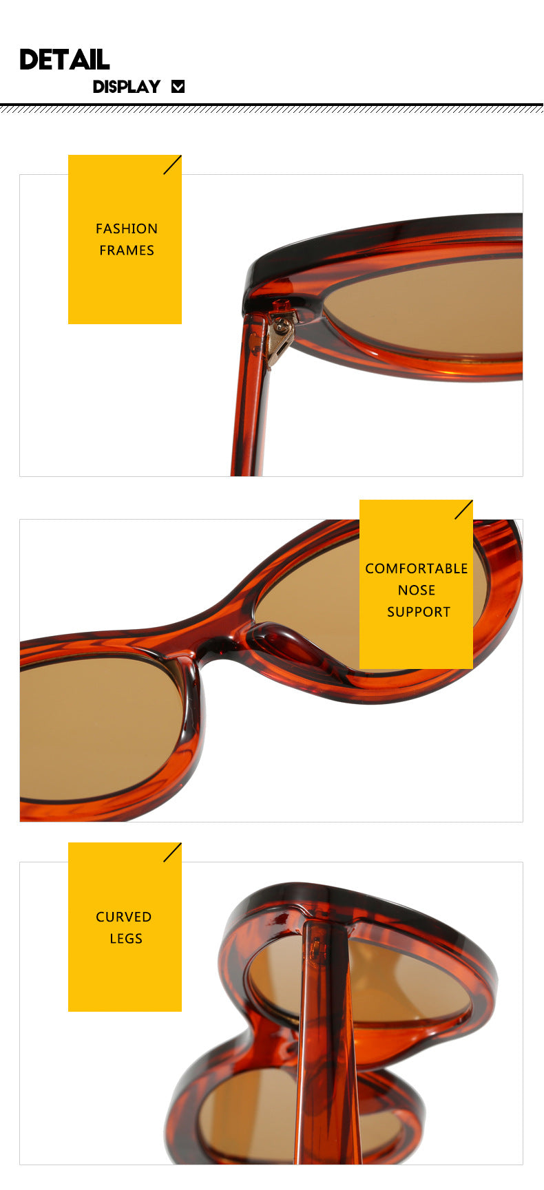 "Bad Idea" Retro Cat-Eye Shades - Vintage Striped Frame