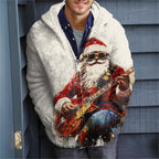 2025Hot Selling  Foreign Trade New Christmas3D Digital Printed Casual Zipper Hooded Jacket