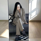 Fashionable Casual High-End Women's Blazer2025New Spring and Autumn Korean Style Loose Slimming Two-Piece Suit Set