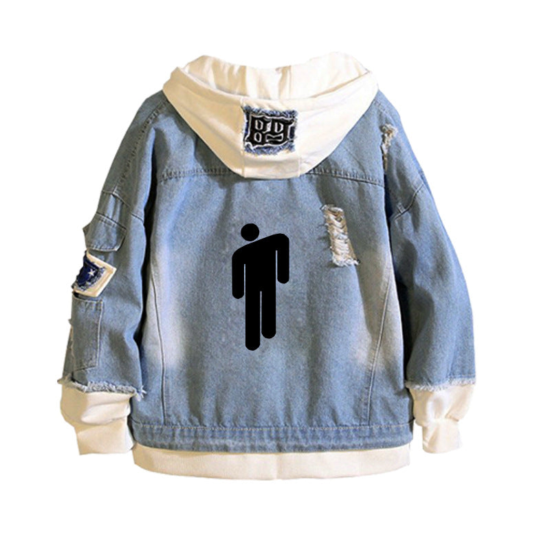 Celebrity Style Trend Billie Fake Two-Piece Sweatshirt Jacket