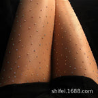 "Teenage Dream" Star Rhinestone Tights - Sheer Sparkle Mesh