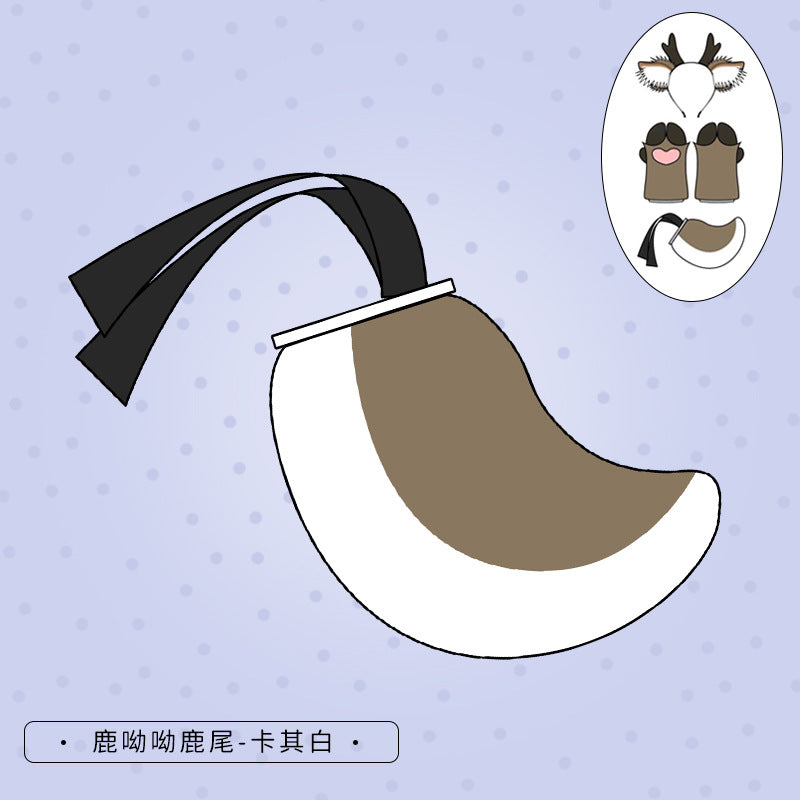 Christmas Antler Headband Cute Plush Deer Ear Headwear cosplay Accessories Handmade Simulated Animal Ear Headband