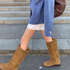 SOUR Era Suede Slouch Boots - Vintage Knee-High Fit