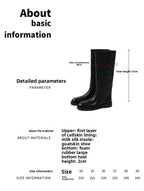 "Traitor" Knee-High Combat Boots - Black Leather Finish