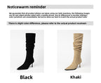 9800-1Internet Celebrity Pointed Toe High Heel Boots Over-the-Knee Long Boots for Women Autumn Winter New Suede Thin Heel Long Boots Women's Boots