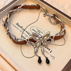 Star Custom 2025New Year's Exaggerated Punk Necklace y2k Irregular Subculture Hip-Hop Trend Unisex Niche Collarbone Chain