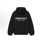 New Essentials Silicone Style Autumn Winter Double Row Letter Print Fleece-Lined Hoodie HOODIE