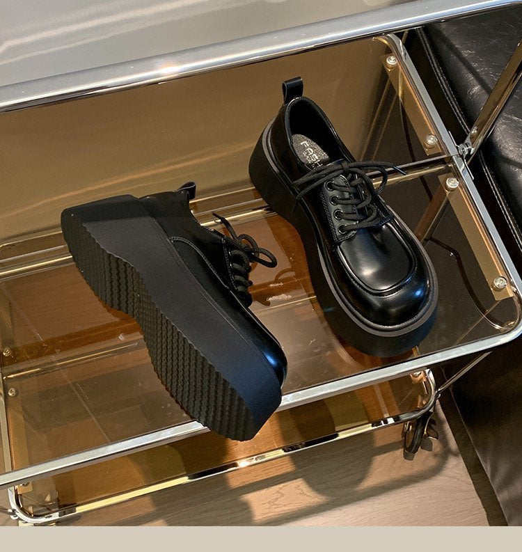 90s Grunge Platform Oxfords - Chunky Sole height Booster