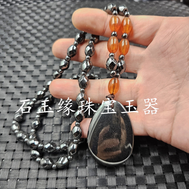 Star Custom Celebrity Imitation Terahertz Dolphin Necklace Round Ring Jade Clasp Cross Necklace Jewelry Sweater Chain Collarbone Necklace