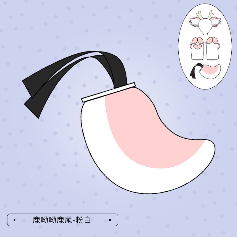 Christmas Antler Headband Cute Plush Deer Ear Headwear cosplay Accessories Handmade Simulated Animal Ear Headband