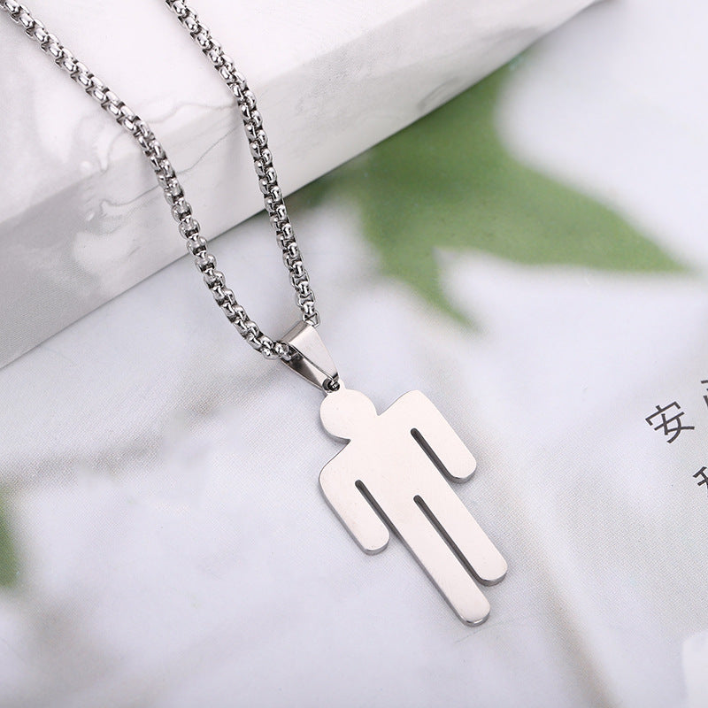 Same Style as Stars billie Stainless Steel Logo Necklace Aili Tag Keychain Accessories