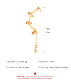 Star Style Thorn Spine Skeleton Mechanical Style Ear Hook Niche Design Irregular Metal Non-Pierced Ear Clip Unisex Earrings Has Been Blessed for Safety