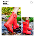 Star Custom Fashion Korean Style Women's High Tube Rain Boots Non-Slip Waterproof Wear-Resistant Long Tube Water Boots Adult Rubber Shoes