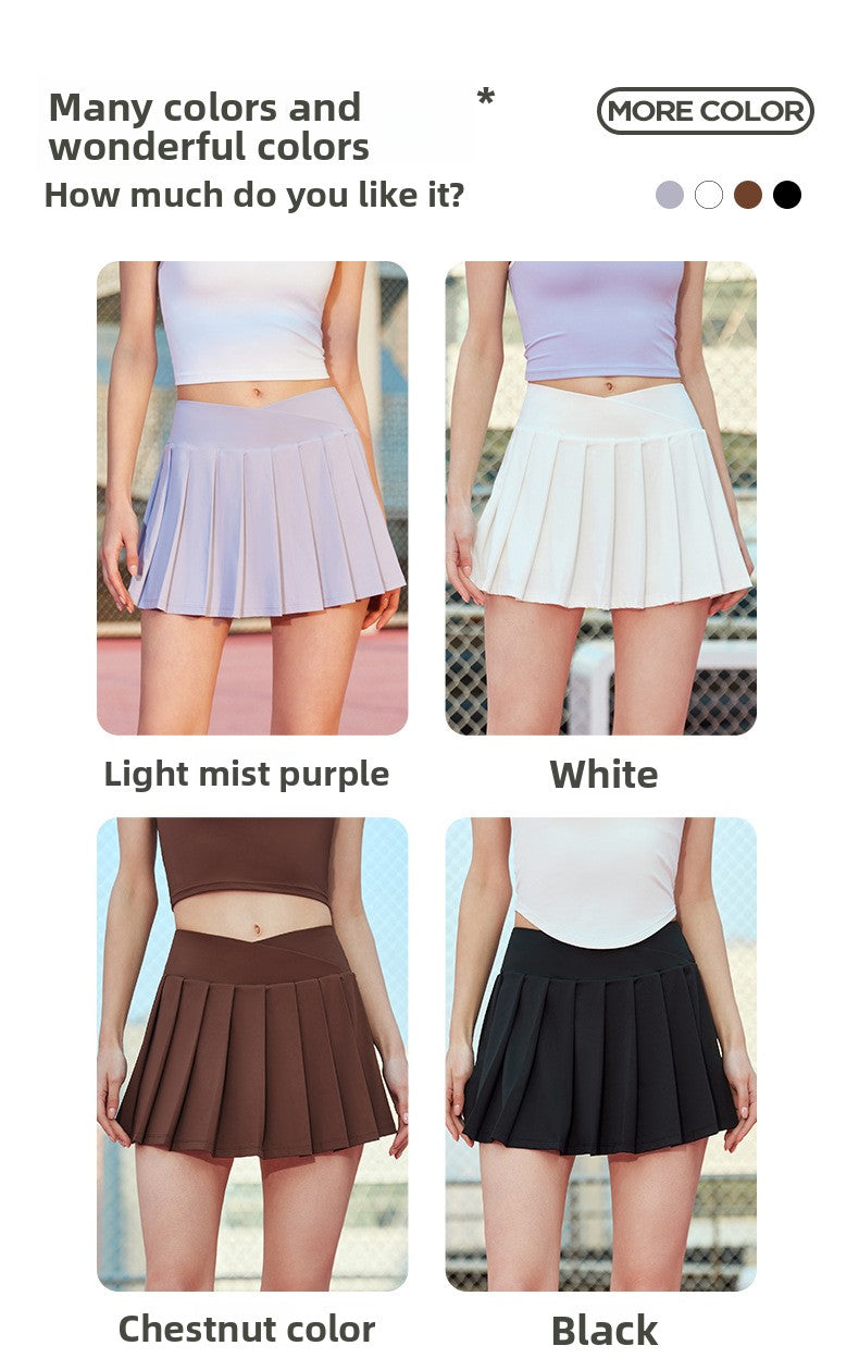 Pop-Punk Princess Pleated Mini Skirt - High Waist Tennis Core