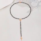 Celebrity Style Popular Cross Long Chain Necklace for Women Easter Trendy Jewelry Sexy Tassel Virgin Mary Pendant