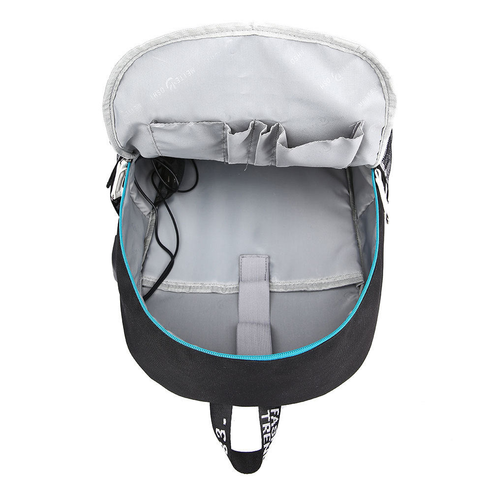 Celebrity Style Trend Billie Teenage Primary and Secondary School Students Schoolbag USB Men's and Women's Casual Backpack