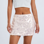 Custom Celebrity Design2023Spring New Irregular Size Sequin Fashion Short Mini Skirt Women's Clothing