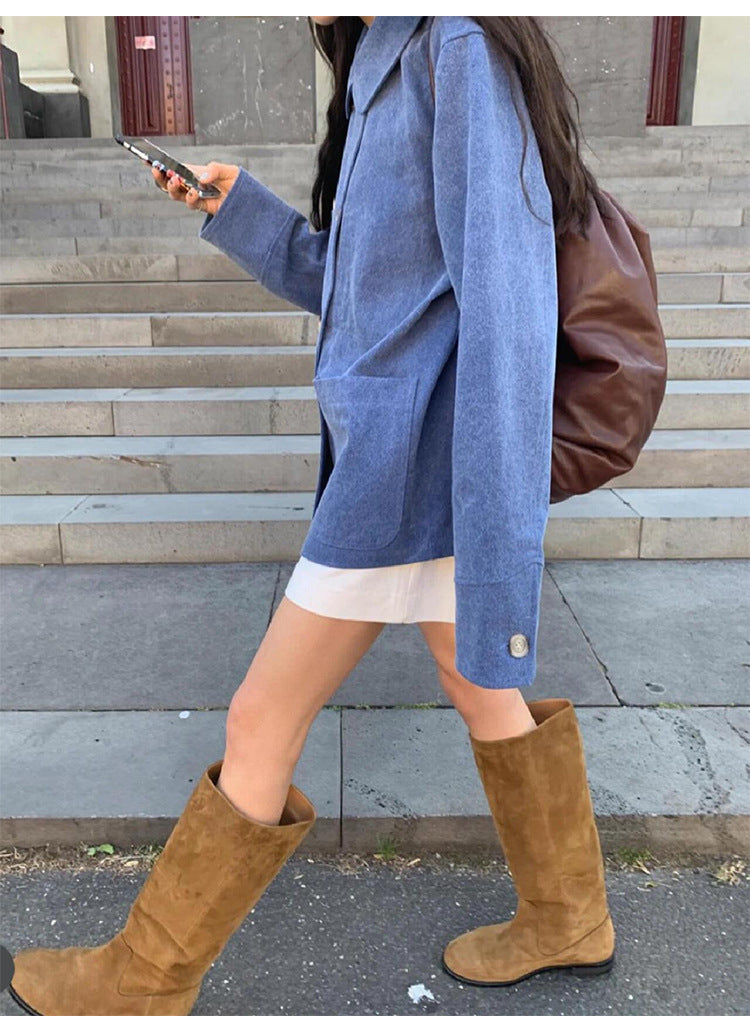 SOUR Era Suede Slouch Boots - Vintage Knee-High Fit