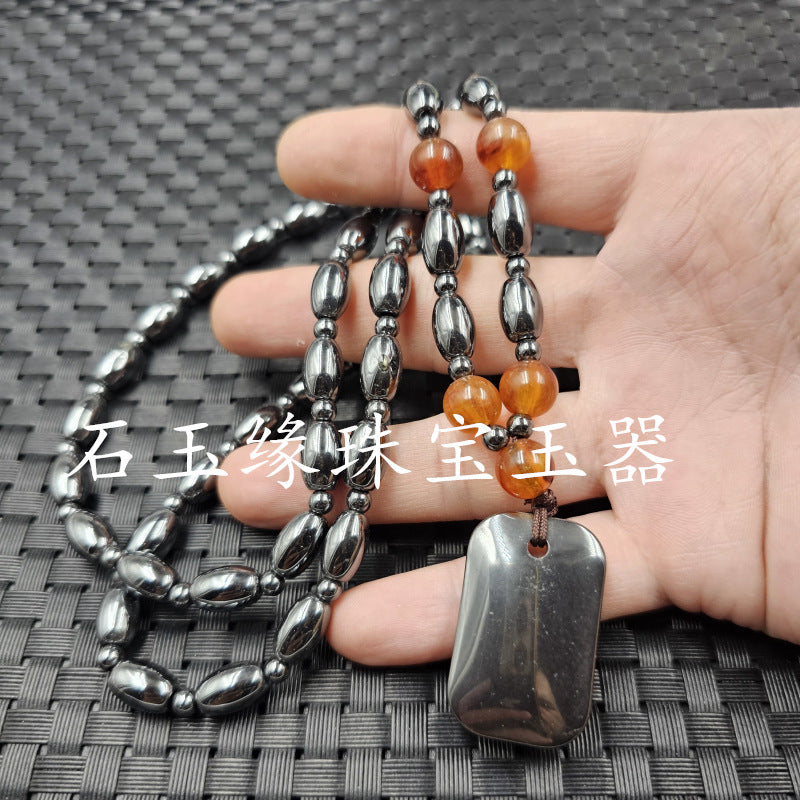 Star Custom Celebrity Imitation Terahertz Dolphin Necklace Round Ring Jade Clasp Cross Necklace Jewelry Sweater Chain Collarbone Necklace