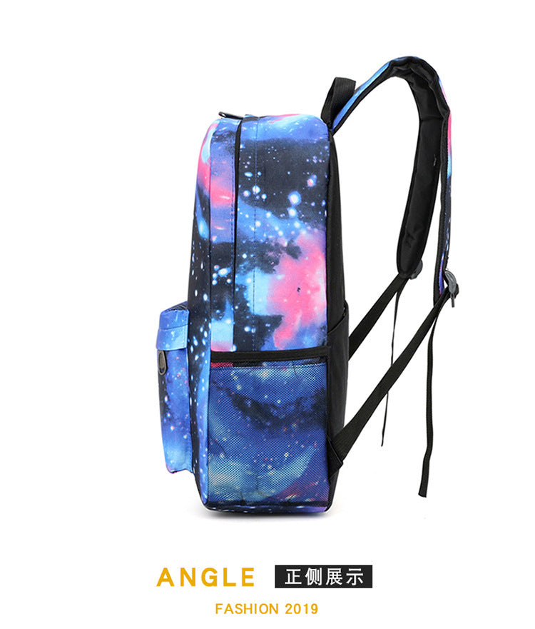 Celebrity Style Trendy European and American Billie Pencil Bag Shoulder Backpack Three-piece School Bag