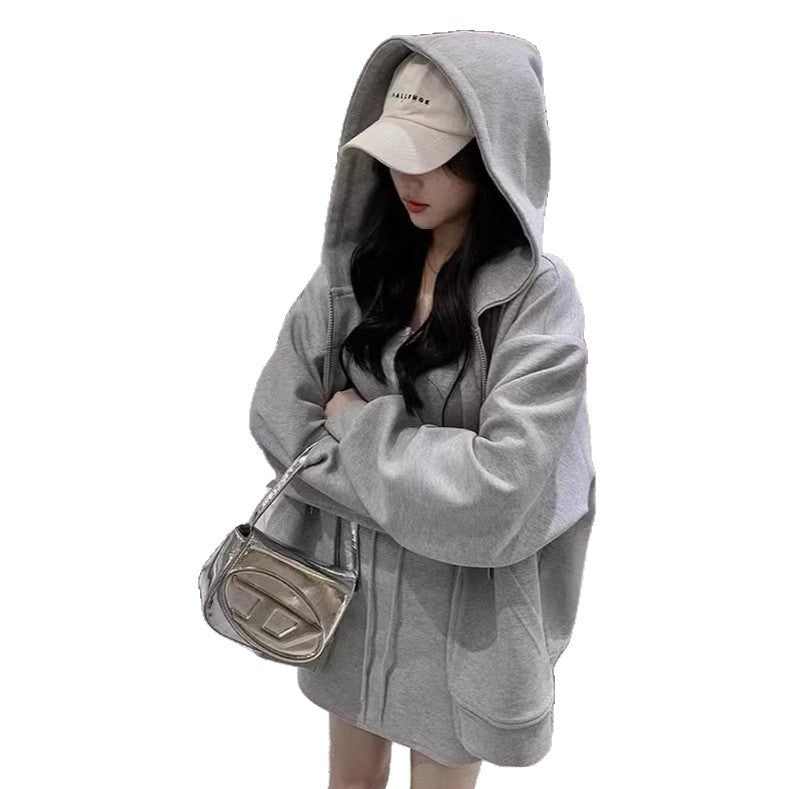 "Build a B*tch" Oversized Zip-Up Hoodie - Cozy Gamer Girl Aesthetic