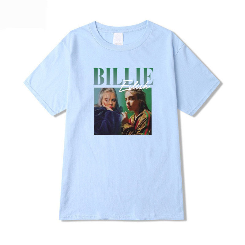 Celebrity Style Pure Cotton Short Sleeve Billie Printing T Shirt New Top