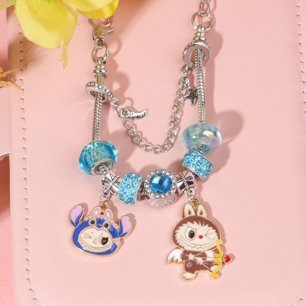 Hot Selling Sanrio Beaded Bracelet Cartoon Kuromi Labubu Beaded Bracelet Women's Accessories