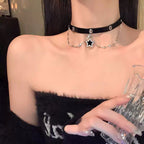 Star Custom 2025New Year's Exaggerated Punk Necklace y2k Irregular Subculture Hip-Hop Trend Unisex Niche Collarbone Chain