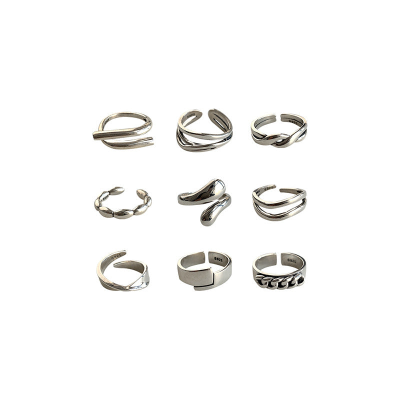 2026New design with high-quality texture925Index Finger Pure Silver Decorative Ring for Women, Light Luxury Niche ins Minimalist Style Personality Fashion Ring