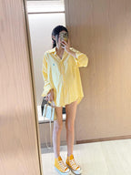 RL Raff Little Pony Logo Embroidered Long Sleeve Plaid Shirt for Women POLO Cotton Sun Protection Shirt Spring Summer Casual Top