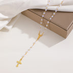 Celebrity Style Popular Cross Long Chain Necklace for Women Easter Trendy Jewelry Sexy Tassel Virgin Mary Pendant