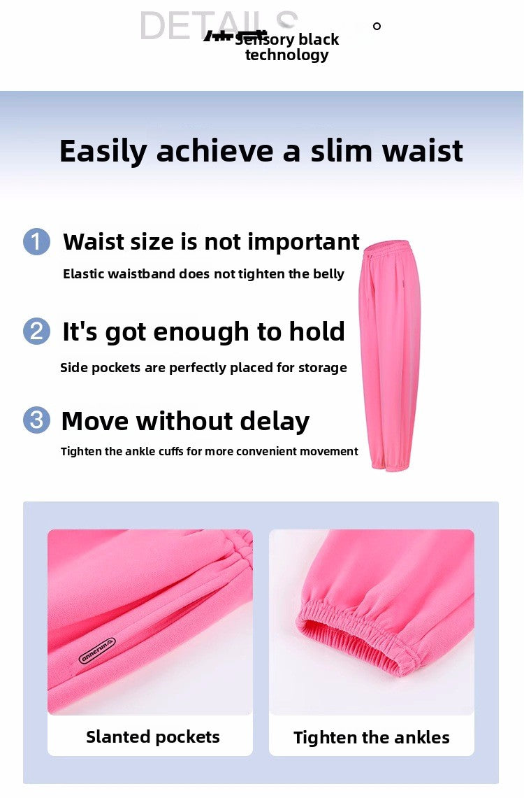 Women's Jogger Pants Yoga Casual Fitness Dance Training Running High Waist Drawstring Wide Leg Sweatpants Loose Fit1428