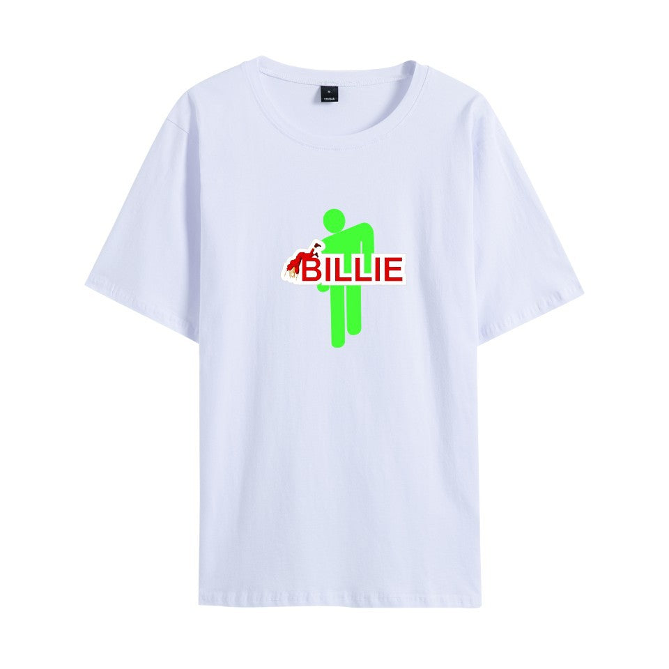 Celebrity Style Billy New Men's and Women's Round Neck Short Sleeve T Shirt