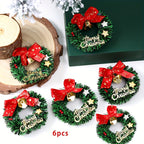 2026Style H7511 New mini Christmas wreath with bells and ribbons