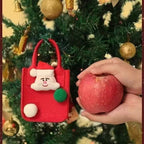 48h Shipping Christmas Eve Packaging Bag Small Gift Bag Felt Handheld Candy Bag