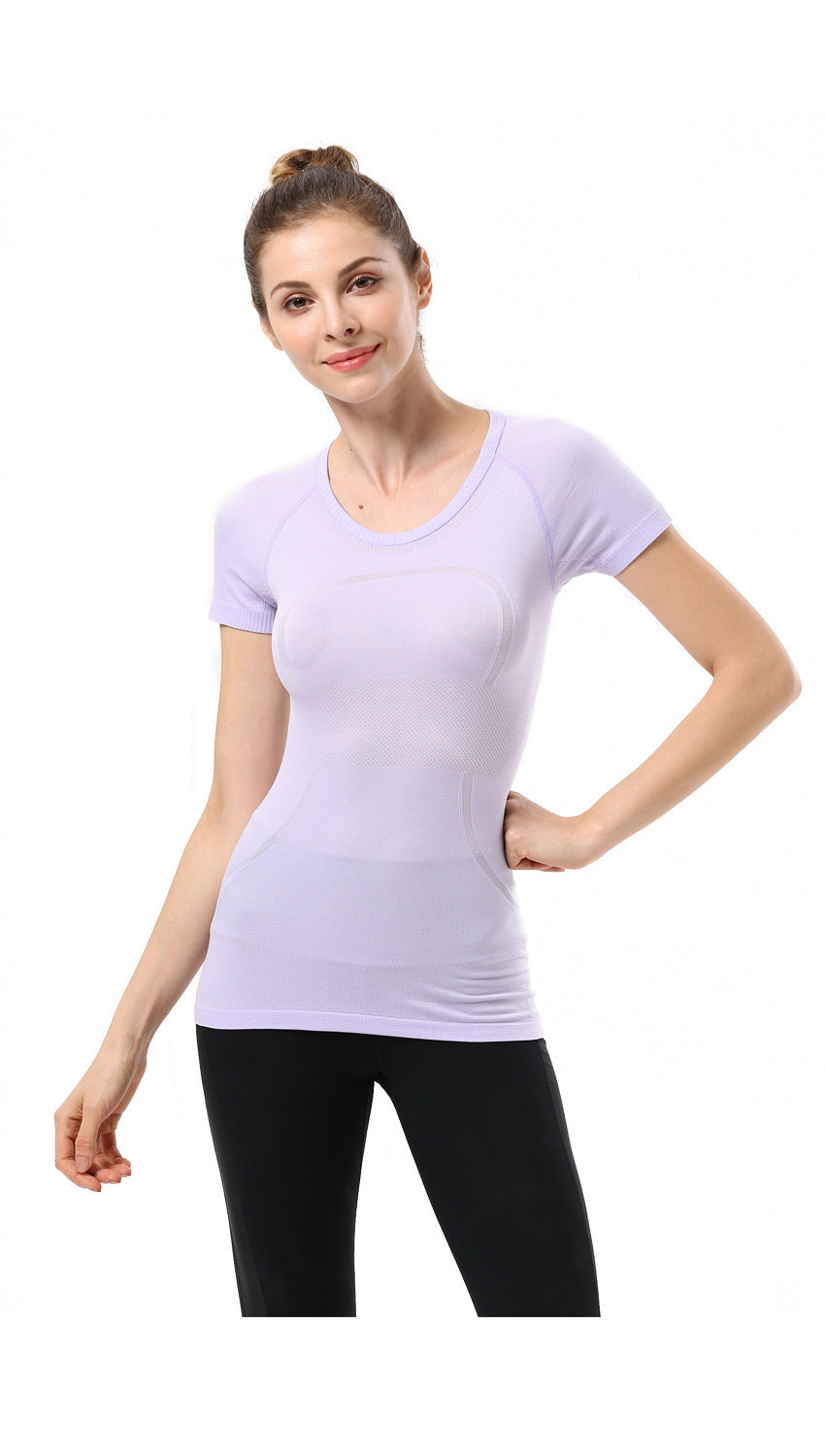 Star Custom SWIFT SPEED Yoga Clothes Women's Top Sexy Quick-Drying Gym Sports Morning Exercise Running Round Neck Short Sleeve TS