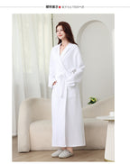 Autumn Winter Long Hooded Bathrobe Hotel Men Women Bathrobe Pajamas Homewear Long Sleeve Cross-Border Amazon One Piece Dropshipping