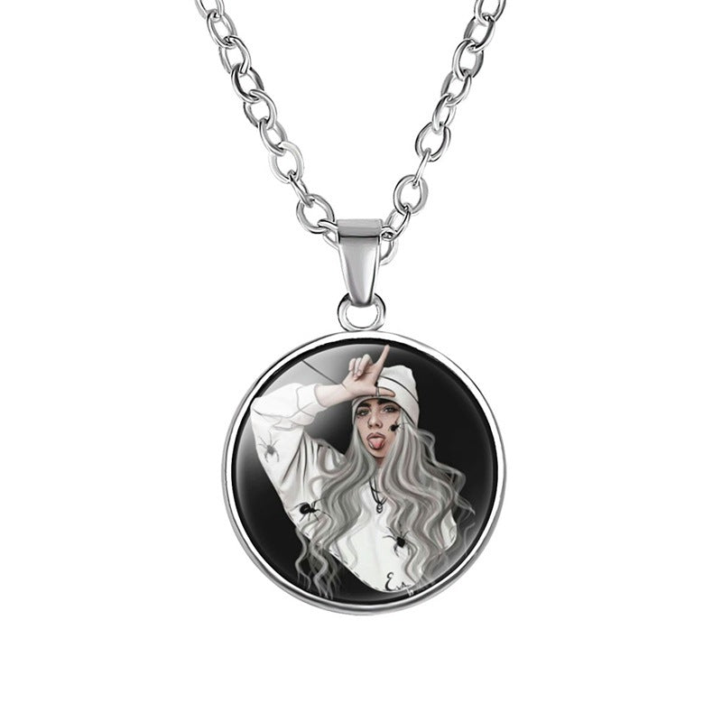 Same Style as Stars Billie Round Alloy Pendant Women's Necklace