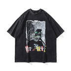 Celebrity Style American Retro Billie Singer Character Print Short Sleeve T Men's and Women's Street Style Short Sleeve T-Shirt