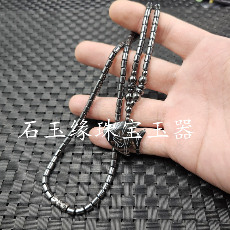 Star Custom Celebrity Imitation Terahertz Dolphin Necklace Round Ring Jade Clasp Cross Necklace Jewelry Sweater Chain Collarbone Necklace