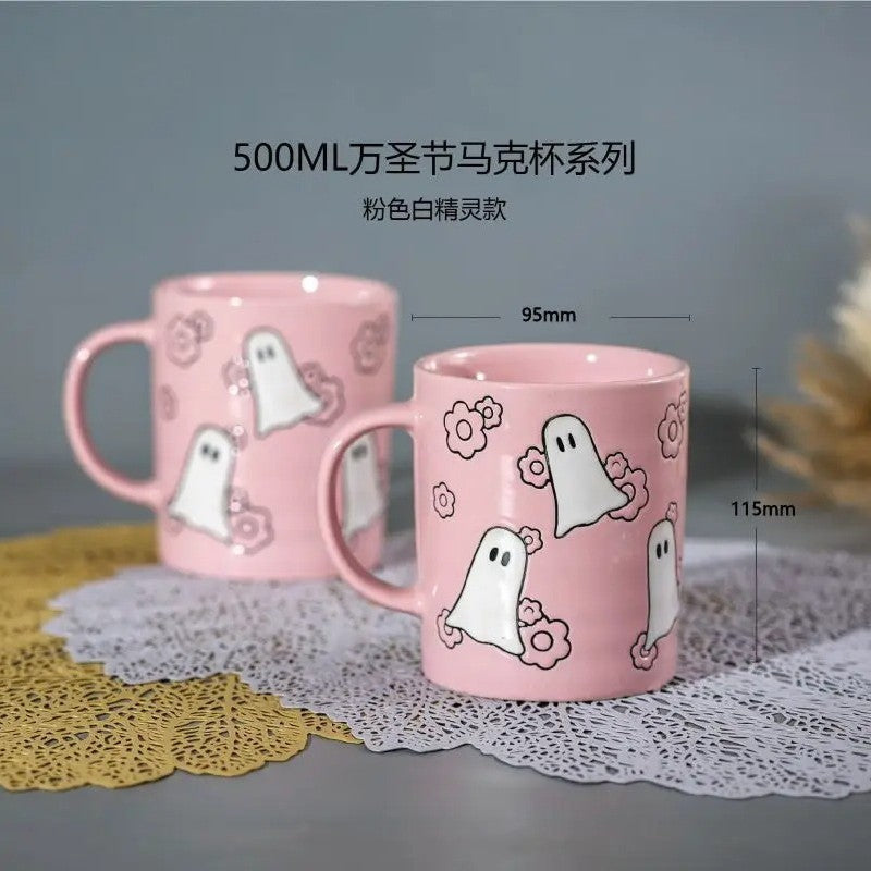 Skull Ceramic Mug Halloween Skull Witch Mug Coffee Cup Creative Gift