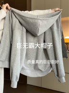 "Build a B*tch" Oversized Zip-Up Hoodie - Cozy Gamer Girl Aesthetic