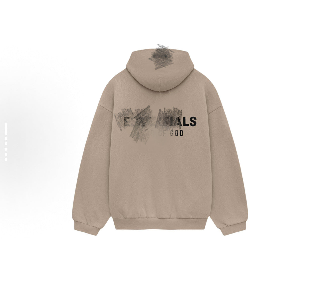 New Essentials Silicone Style Autumn Winter Double Row Letter Print Fleece-Lined Hoodie HOODIE