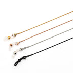 Celebrity Style Snake Chain Stainless Steel Non-Fading Mask Chain Titanium Steel Glasses Chain Women's Neck Hanging Men's Mask Rope Hanging Chain High-End Safety Protection