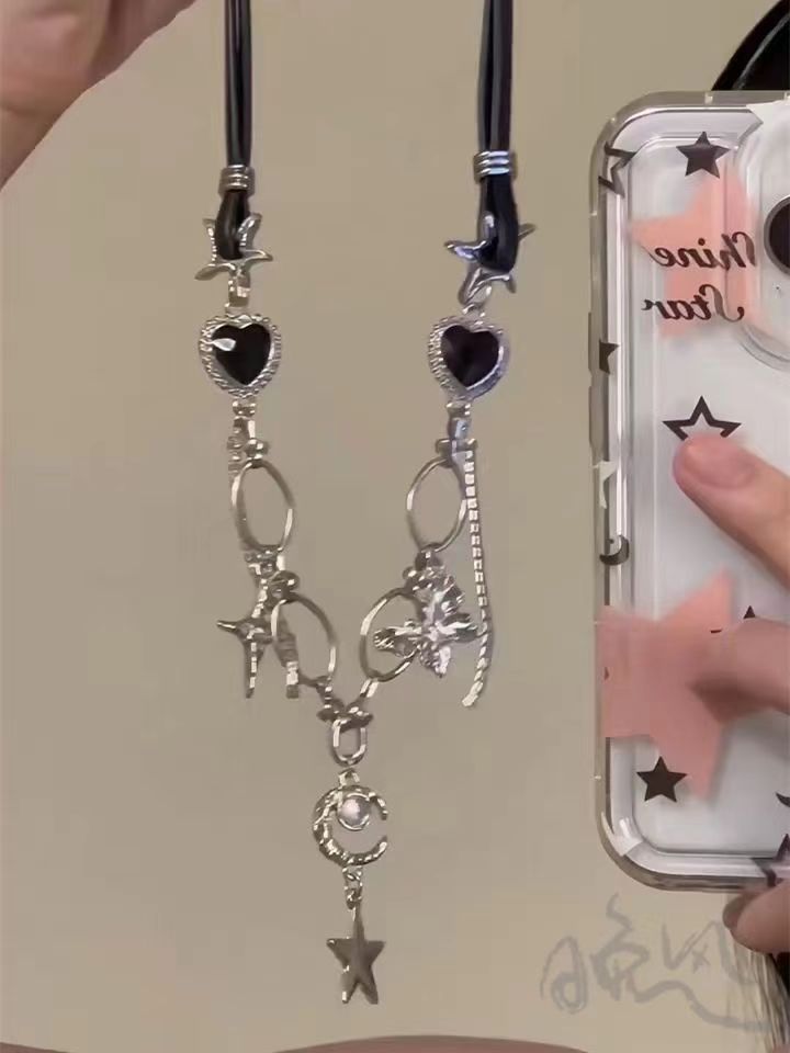 Star Custom 2025New Year's Exaggerated Punk Necklace y2k Irregular Subculture Hip-Hop Trend Unisex Niche Collarbone Chain