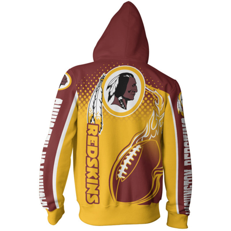 Washington Redskins Hoodie Cute Flame Ball Pattern Men's Gift