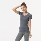 Star Custom SWIFT SPEED Yoga Clothes Women's Top Sexy Quick-Drying Gym Sports Morning Exercise Running Round Neck Short Sleeve TS