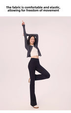 Custom Celebrity Design v2025New Autumn Winter Flared Shark Pants Slimming Yoga Fleece Casual Shark Pants