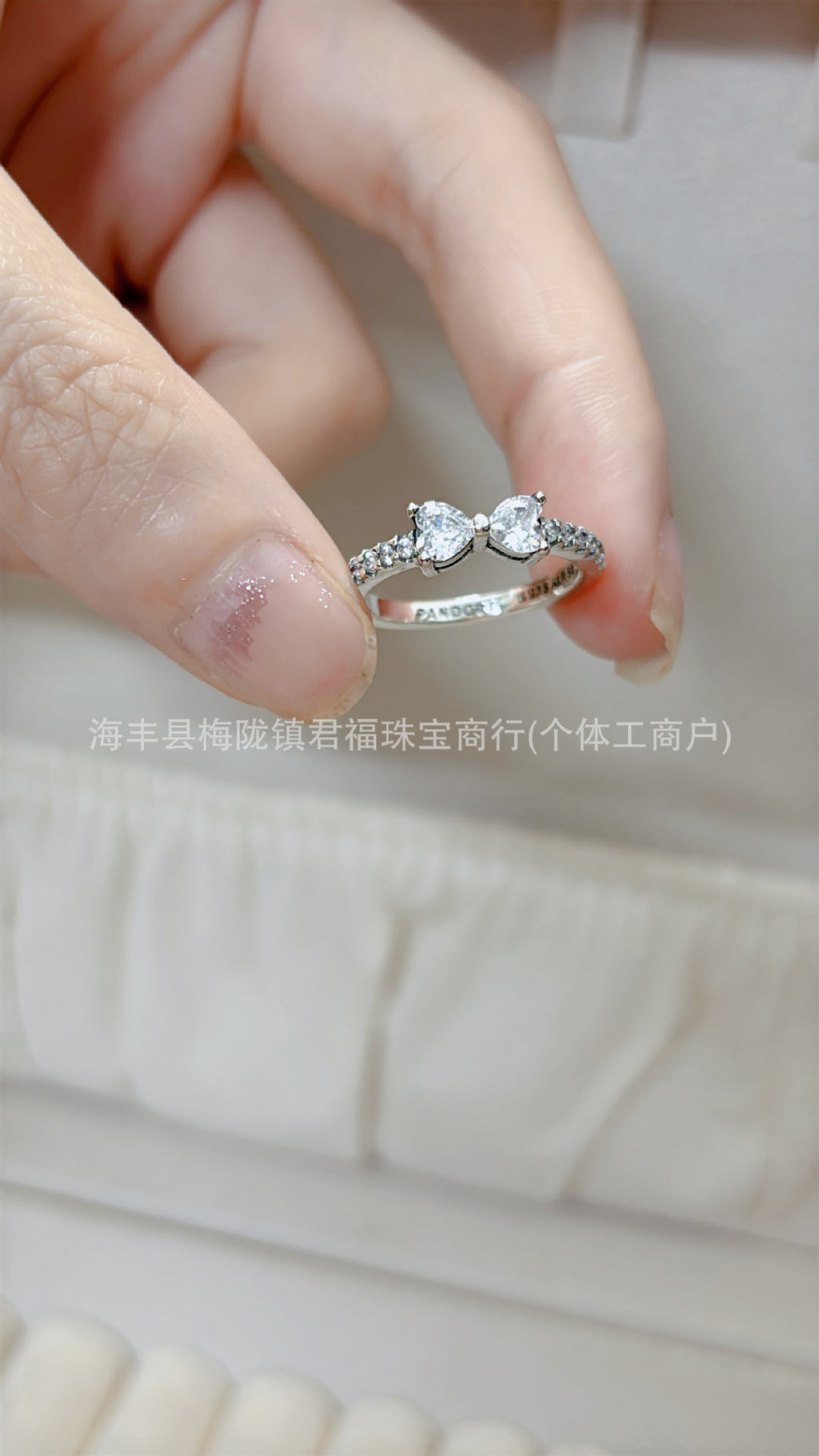 Panjia Silver Plated Hot Selling Product Bow Necklace Ear Stud Ring Bracelet4Set Gift Set Women's All-Matching